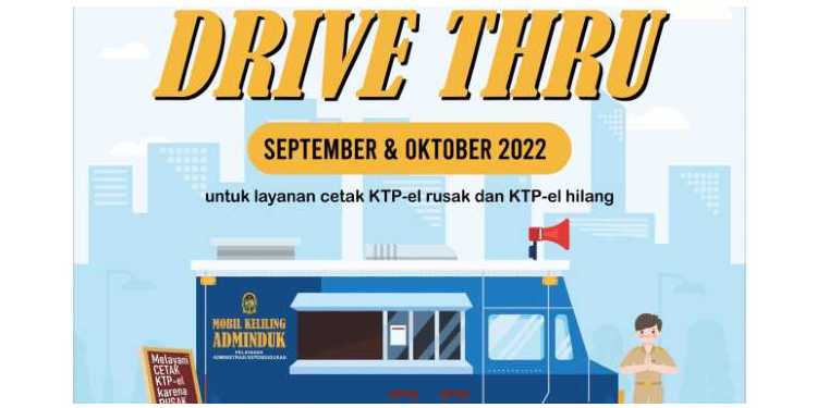 Layanan Drive Thru Cetak KTP Rusak Hilang September Oktober Di Kota