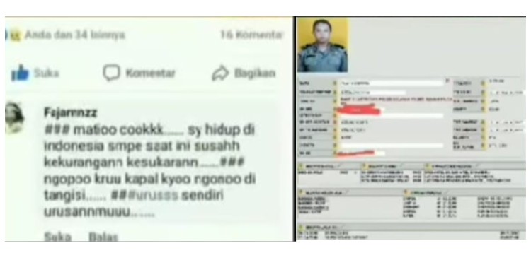 Komentar polisi tak etis