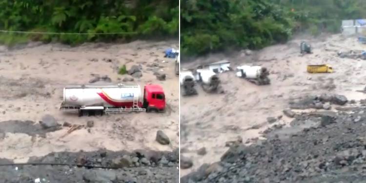 terjebak banjir lahar