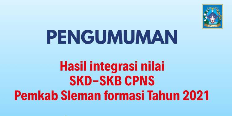 pengumunan SKD-SKB CPNS Sleman 2021