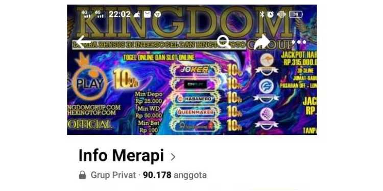 Grup info Merapi diretas