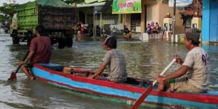 ilustrasi banjir rob