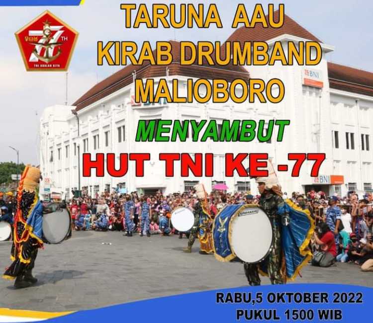 Drumband AAU HUT TNI ke-77