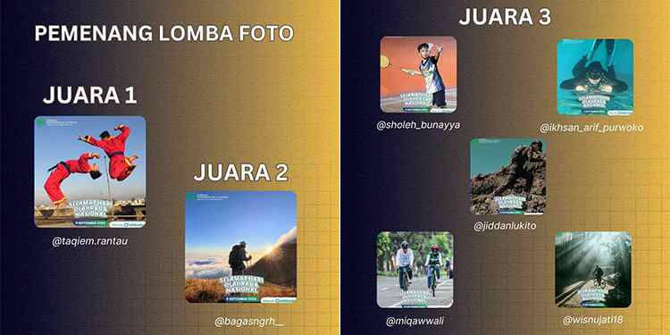 Juara Lomba Foto Hari Olahraga Nasional 2024